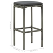 vidaXL 3 Piece Solid Acacia Wood Medium Bar Set in Gray