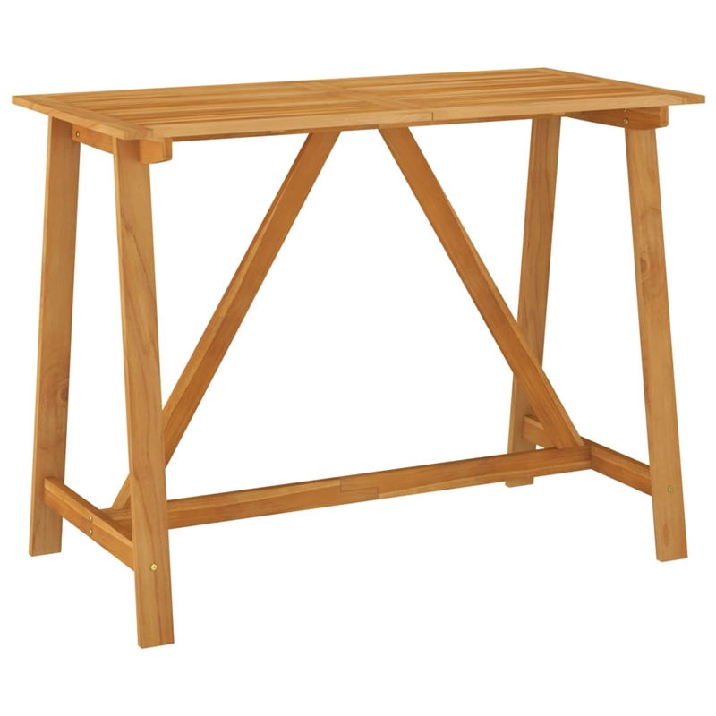 vidaXL 7 Piece Solid Acacia Wood Bar Set in Brown