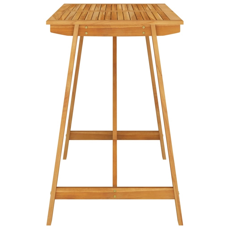 vidaXL 7 Piece Solid Acacia Wood Bar Set in Brown