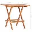 vidaXL 3 Piece Wood Small Bistro Set in Red/Natural