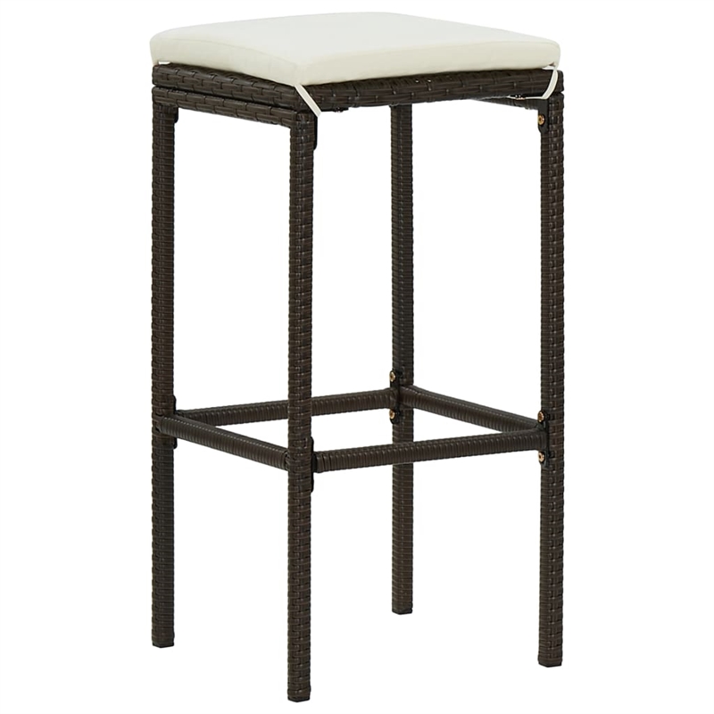 vidaXL 3 Piece Steel Bar Set in Brown