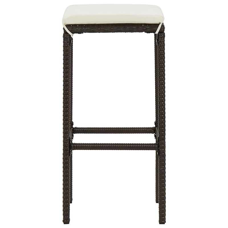 vidaXL 3 Piece Steel Bar Set in Brown