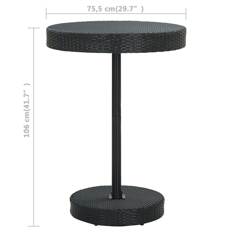 vidaXL 5 Piece Steel Standard Bar Set in Black