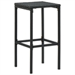 vidaXL 5 Piece Steel Standard Bar Set in Black
