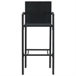 vidaXL 3 Piece Steel Small Bar Set in Black