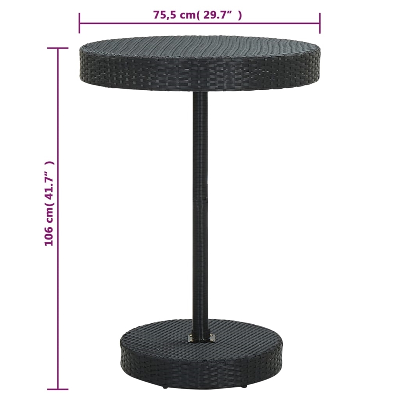 vidaXL 5 Piece Steel Standard Bar Set in Black