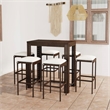 vidaXL 7 Piece Steel Bar Set in Brown