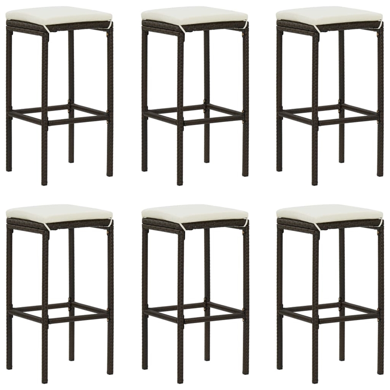 vidaXL 7 Piece Steel Bar Set in Brown