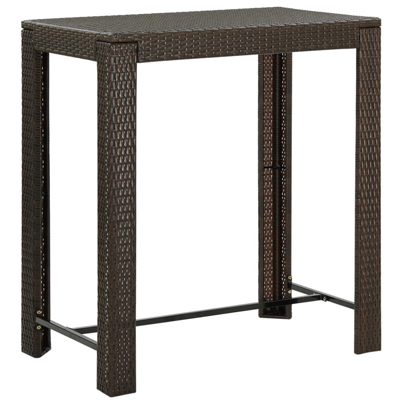 vidaXL 7 Piece Steel Bar Set in Brown