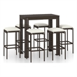 vidaXL 7 Piece Steel Bar Set in Brown