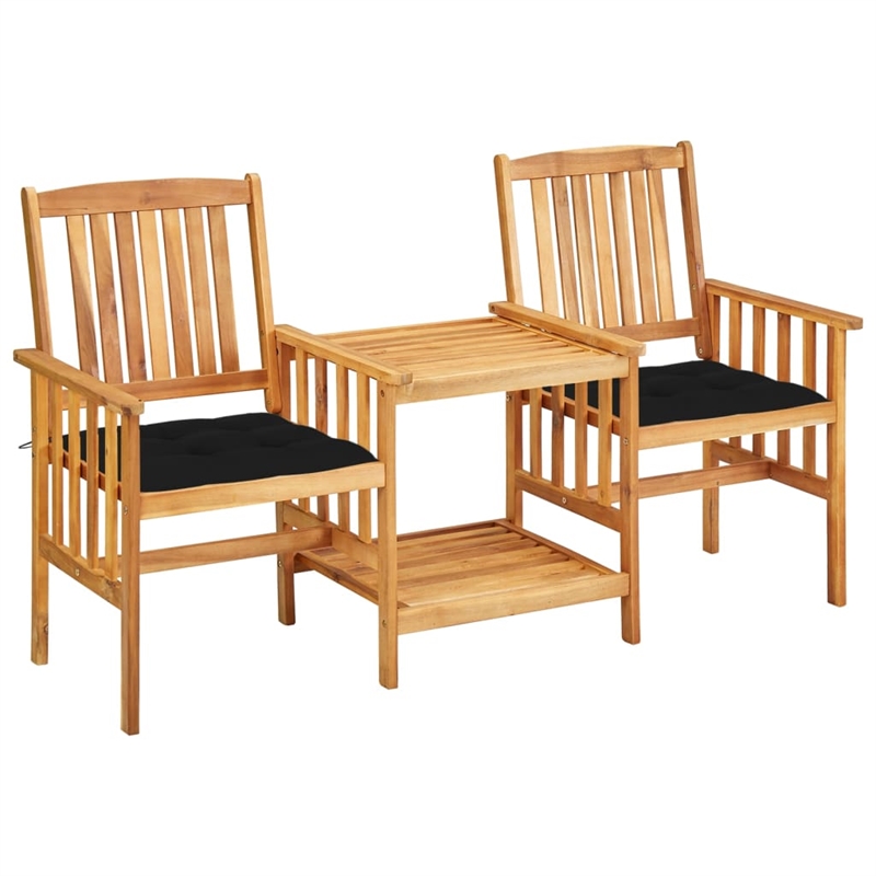 vidaXL Solid Acacia Wood Standard Bistro Set in Brown