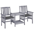 vidaXL Solid Acacia Wood Furniture Set in Gray
