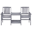 vidaXL Solid Acacia Wood Furniture Set in Gray