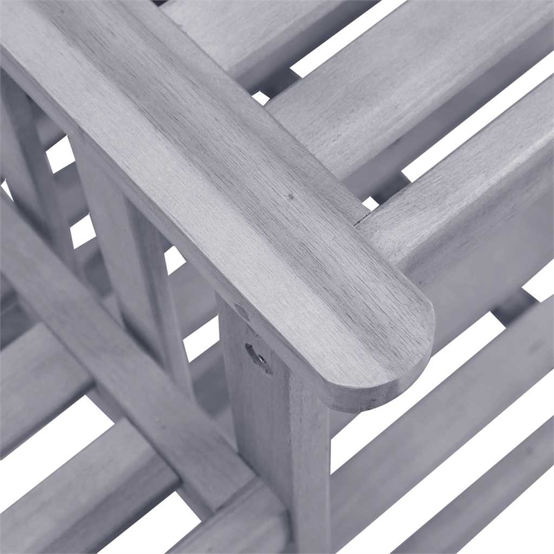 vidaXL Solid Acacia Wood Furniture Set in Gray