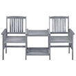 vidaXL Solid Acacia Wood Furniture Set in Gray