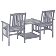 vidaXL Solid Acacia Wood Furniture Set in Gray