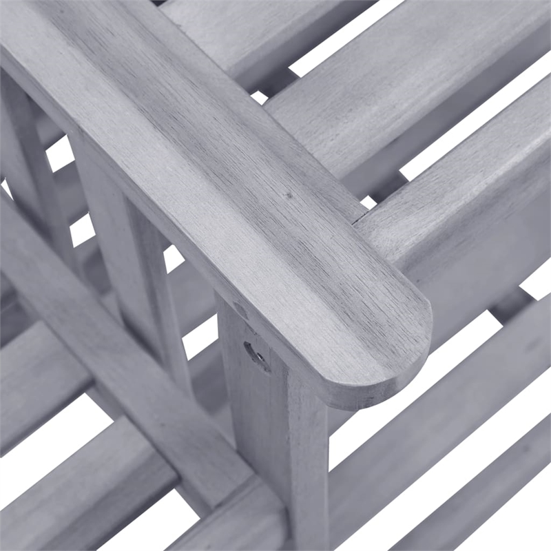 vidaXL Solid Acacia Wood Furniture Set in Gray