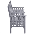 vidaXL Solid Acacia Wood Furniture Set in Gray