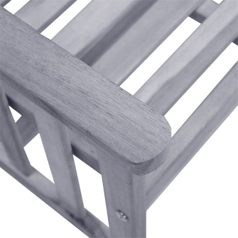 vidaXL Solid Acacia Wood Furniture Set in Gray