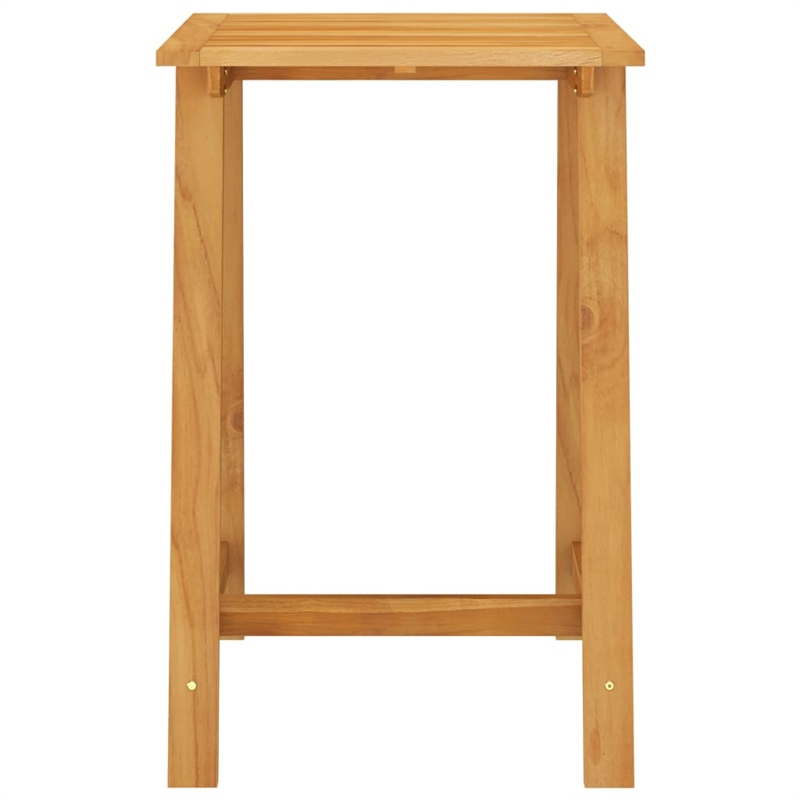 vidaXL 3 Piece Solid Acacia Wood Bar Set in Gray/Anthracite