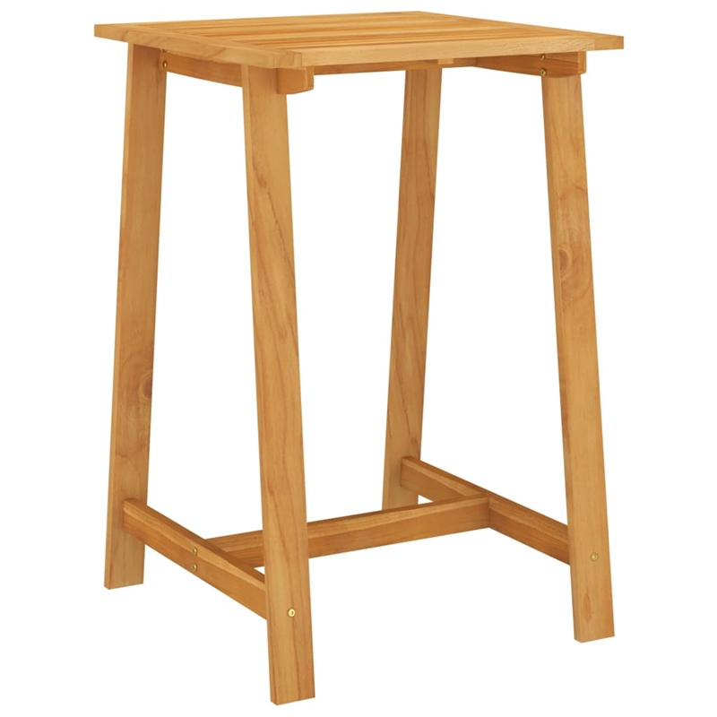 vidaXL 5 Piece Solid Acacia Wood Bar Set in Black/Cream