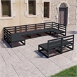 vidaXL Wood Garden Lounge Set in Black