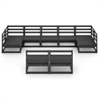 vidaXL Wood Garden Lounge Set in Black