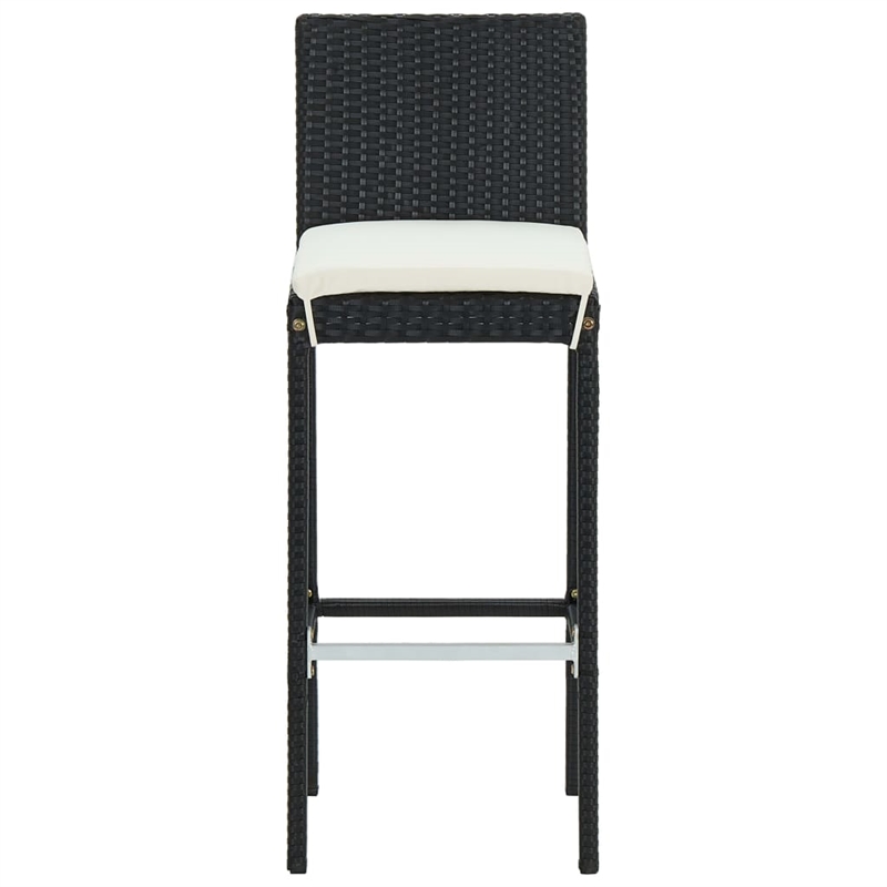 vidaXL 5 Piece Steel Bar Set in Black