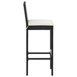 vidaXL 7 Piece Steel Bar Set in Black/White/Cream