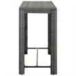 vidaXL 9 Piece Poly Rattan Large Bar Set in Gray