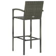vidaXL 3 Piece Steel Medium Bar Set in Gray