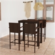 vidaXL 5 Piece Steel Bar Set in Brown