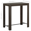 vidaXL 5 Piece Steel Bar Set in Brown