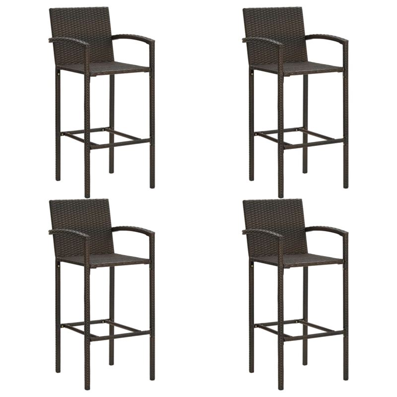 vidaXL 5 Piece Steel Bar Set in Brown