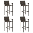 vidaXL 5 Piece Steel Bar Set in Brown