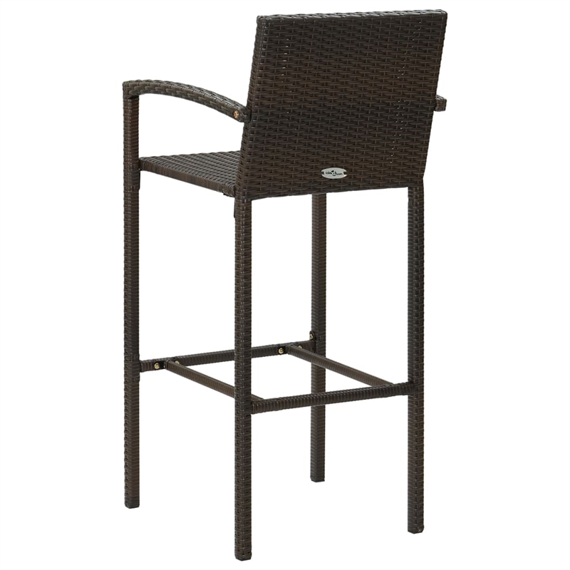 vidaXL 5 Piece Steel Bar Set in Brown