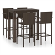 vidaXL 5 Piece Steel Bar Set in Brown