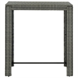 vidaXL 5 Piece Steel Large Bar Set in Gray