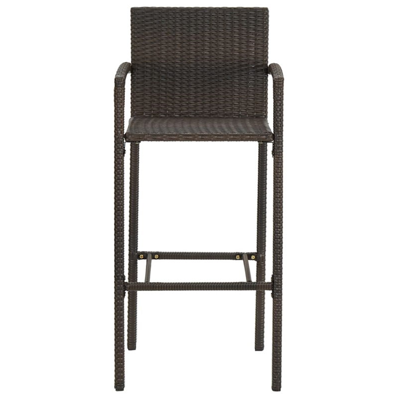 vidaXL 7 Piece Steel Large Bar Set in Brown