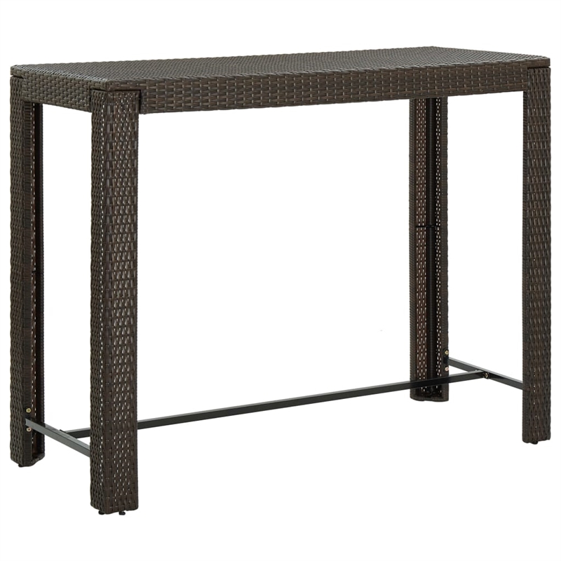 vidaXL 7 Piece Steel Large Bar Set in Brown