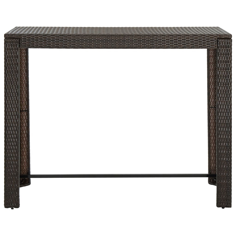 vidaXL 7 Piece Steel Large Bar Set in Brown