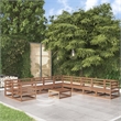 vidaXL Wood Garden Lounge Set in Brown