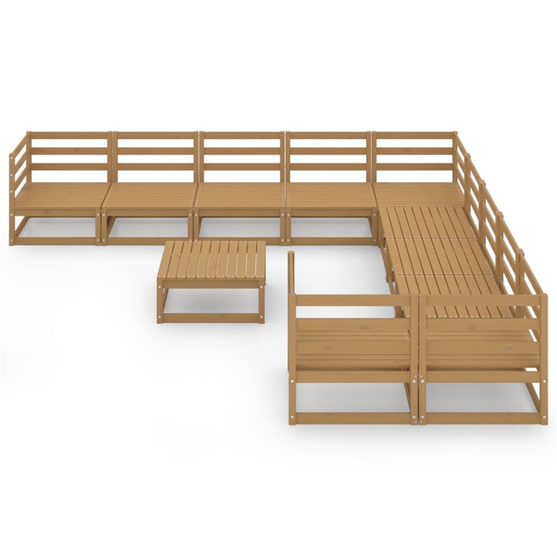 vidaXL Wood Garden Lounge Set in Brown