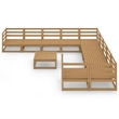vidaXL Wood Garden Lounge Set in Brown