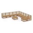 vidaXL Wood Garden Lounge Set in Brown