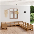vidaXL Wood Large Garden Lounge Set in Brown