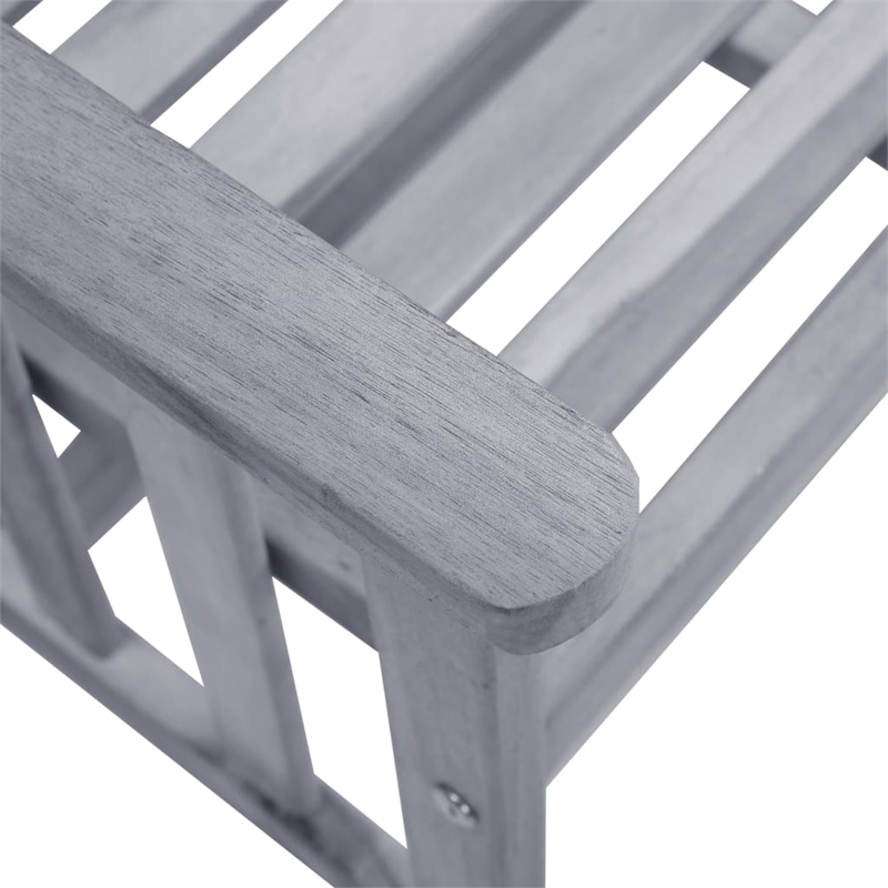 vidaXL Solid Acacia Wood Small Furniture Set in Gray