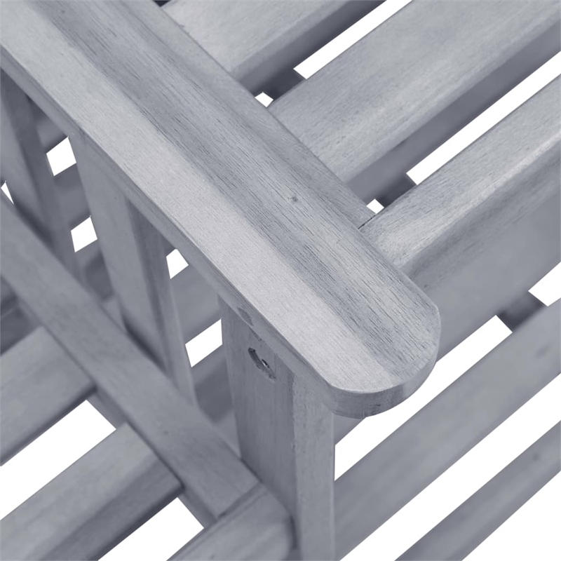 vidaXL Solid Acacia Wood Small Furniture Set in Gray