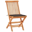 vidaXL 3 Piece Wood Bistro Set in Taupe