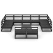 vidaXL Wood Garden Lounge Set in Black